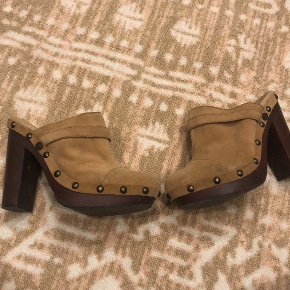 Jessica Simpson caral clogs suede upper sz 7 - Picture 4 of 5
